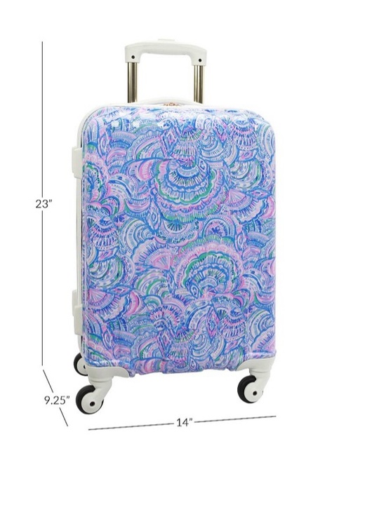 Lilly Pulitzer Handbags - Lilly Pulitzer ‘Happy as a Clam’ Hard-Shell Spinner Carry-On Luggage in Pastel